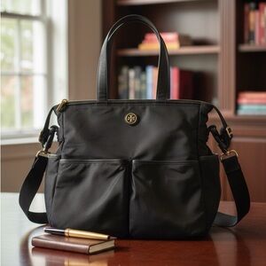 Tory Burch Black Tote Bag (or Diaper Bag)